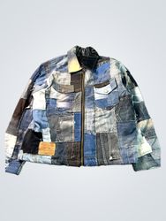 Upcycled Patchwork Denim Jacket