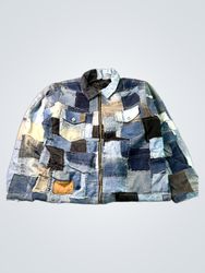 Upcycled Patchwork Denim Jacket