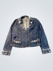 Nine West Embroidered Denim Jacket