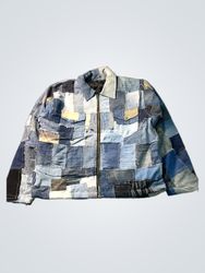 Upcycled Patchwork Denim Jacket
