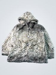 Faux Fur Kapuzenjacke