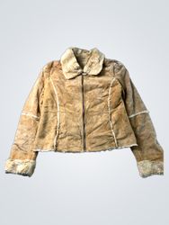Women's Faux Suede and Sherpa Lined Jacket