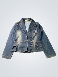 FARFALLA ROSSO Women's Denim Jacket with Embellish..