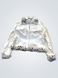 Mythology Leather Jacket with Fur Trim