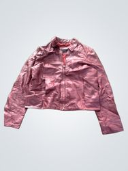 Kiabi Casual Red Faux Leather Jacket