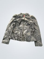 edc Women's Black Leather Jacket