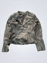 BLANKNY schwarze Kunstleder-Motorradjacke