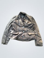 Blazer de cuero marrón Bayside
