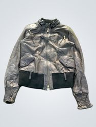 KIL@KOR Veste aviateur en cuir pour femmes