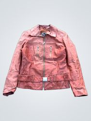 Pôle-Nord Leather Women's Brown Belted Jacket