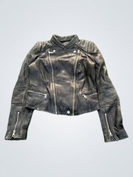 Chaqueta biker de cuero TRAFALUC