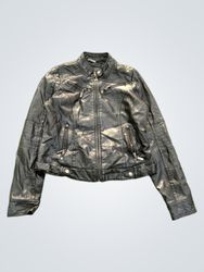 Black Faux Leather Moto Jacket