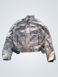 Zara Basic Brown Leather Jacket