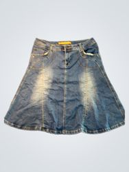 CALAMBOLA Denim A-Line Skirt
