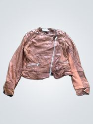 Veste en cuir brun Karen Millen