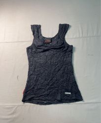 Queen of Darkness Black Lace Tank Top