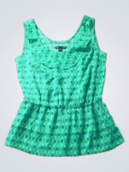 Gap Green bedrucktes Peplum-Trägertop