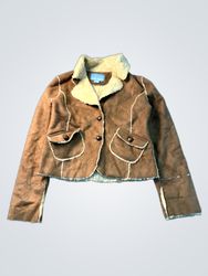 Chaqueta forrada de borrego de ante Nine West