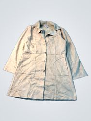 Cabi Women's Beige Sherpa Lined Coat