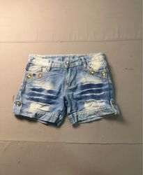 Blaue Jeansshorts mit MLS-Logo