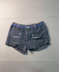 Denim Shorts with Blue Accents