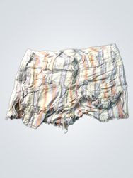 Free People Striped Ruffle Hem Shorts