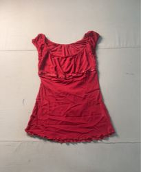 Red Ruched Tank Top