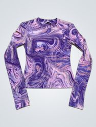 Romy Printed Long-Sleeve Blouse