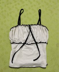White Ruched Cami Top