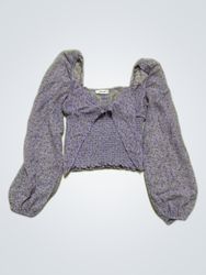 Pink Woman Floral Long Sleeve Top