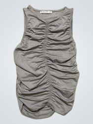 Gray Ruched Tank Top