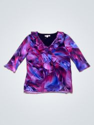 ENFSIS Printed Ruffle Blouse
