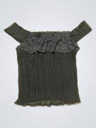 Fashion Fair Off-Shoulder Ruffle Blouse