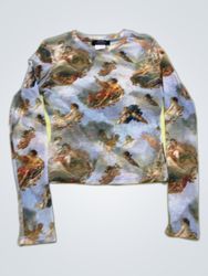Bershka Art Series Graphic Long Sleeve Top
