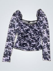 SHEIN Printed Long Sleeve Blouse