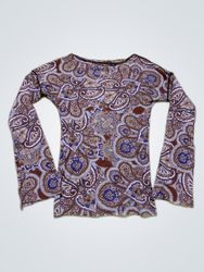 Zara Printed Sheer Blouse