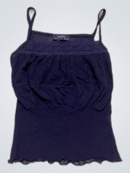 Bershka Navy Lace Camisole Top