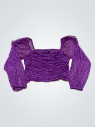 Bershka Purple Polka Dot Top