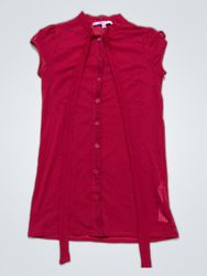 Bershka Red Wrap Blouse