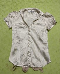 Zara Striped Satin Blouse