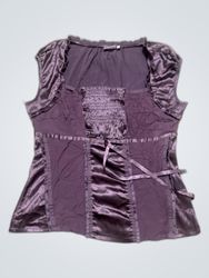 Next Purple Ruffle Sleeveless Blouse