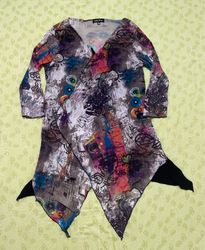 Caroline Morgan Printed Wrap Blouse