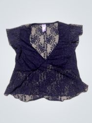 Anko Black Lace Sheer Blouse