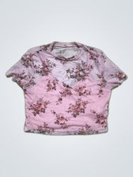 Pink Floral Crop Top
