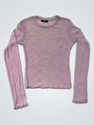 Bershka Long Sleeve Sheer Knit Top