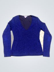 H&M Long Sleeve Sequin V-Neck Top