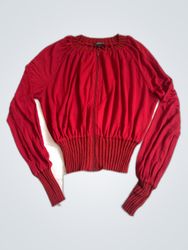 Pull zippé à manches longues rouge Morgan