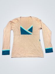 GAP Beige Langarm-Wickeloberteil