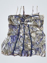 MARCCAIN Women's Blue Floral Print Camisole