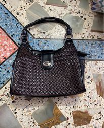 Woven Leather Handbag
